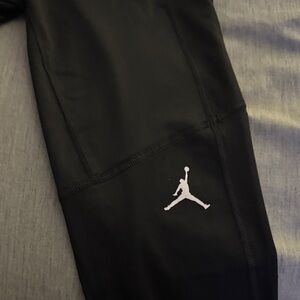 Jordan Black Leggings with White Jumpman Emblem